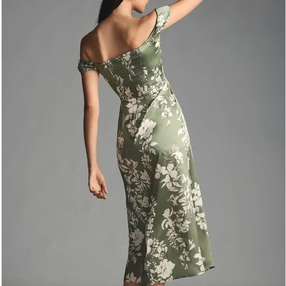 Reformation Genesis Silk Dress Sz6 Willow - Picture 3 of 7